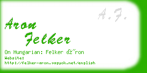 aron felker business card